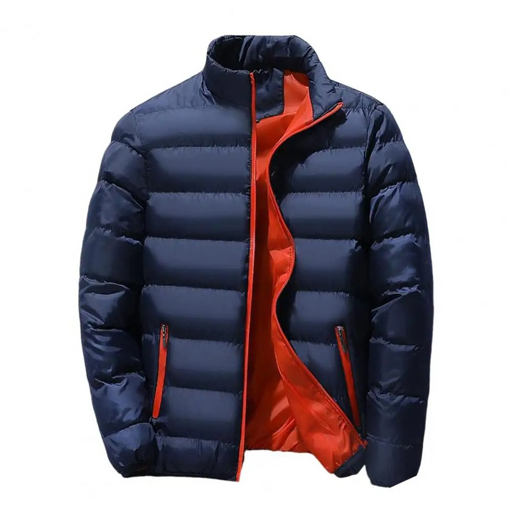 Men's casual quilted puffer jacket, lightweight insulated, autumn/winter coat in versatile colors with chic quilted design.