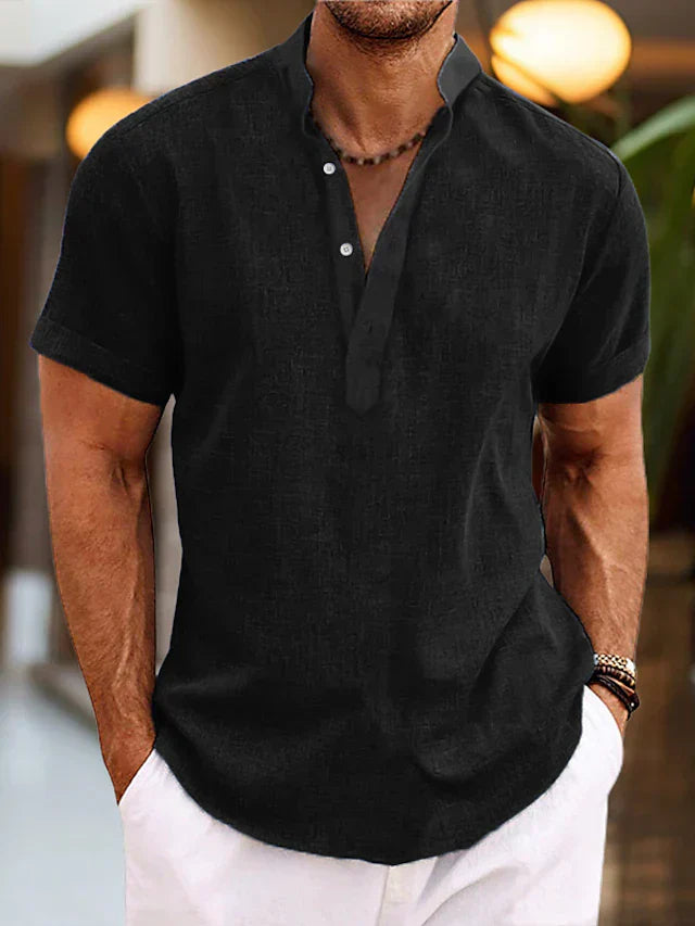 "Men's classic polo shirt in modern colors, featuring a polo collar and buttoned placket; perfect for casual and smart-casual