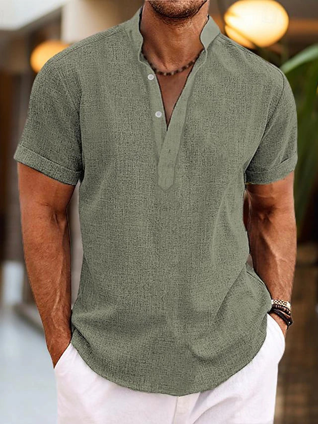 "Men's classic polo shirt in modern colors, featuring a polo collar and buttoned placket; perfect for casual and smart-casual