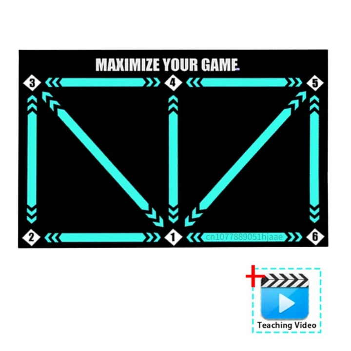 Men's football training mat, anti-slip, compact 90x60cm, with video program, ideal for home skill enhancement sessions.