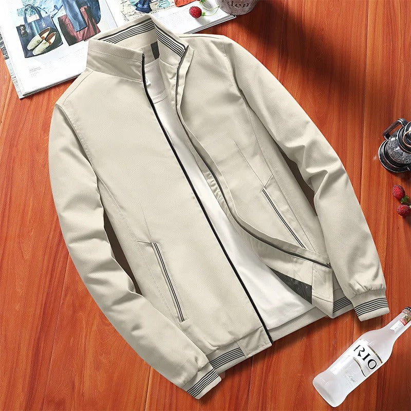 "Men's Konstantin lightweight jacket, water and wind resistant, stylish design, zip closure, perfect for fall weather."