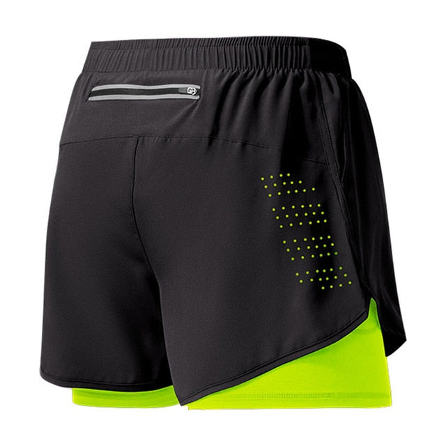 Men’s lightweight quick-drying running shorts with secure zip pockets, breathable fabric, ideal for jogging and gym workouts.