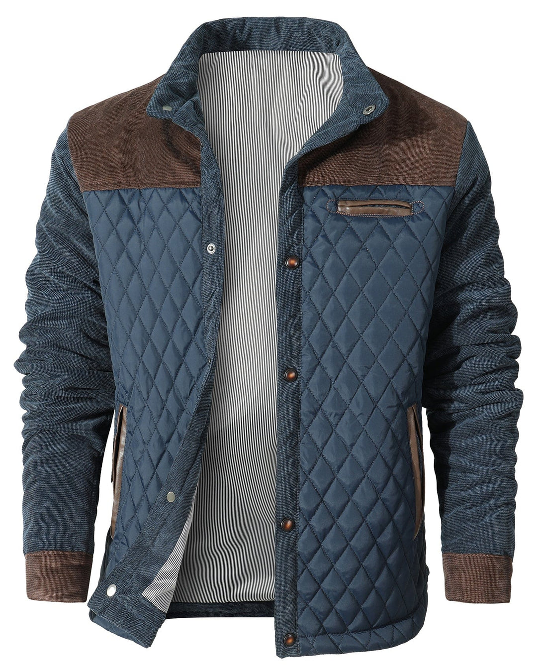 "Men's lightweight Stealth Ops tactical jacket, dual-tone design, IWB concealed carry, gray-blue color, stylish and durable."