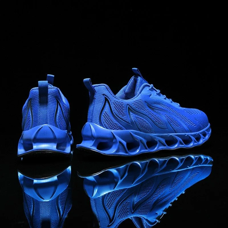 Men's orthopedic walking and running shoes with arch support, featuring a wide round toe and slip-resistant outsole.