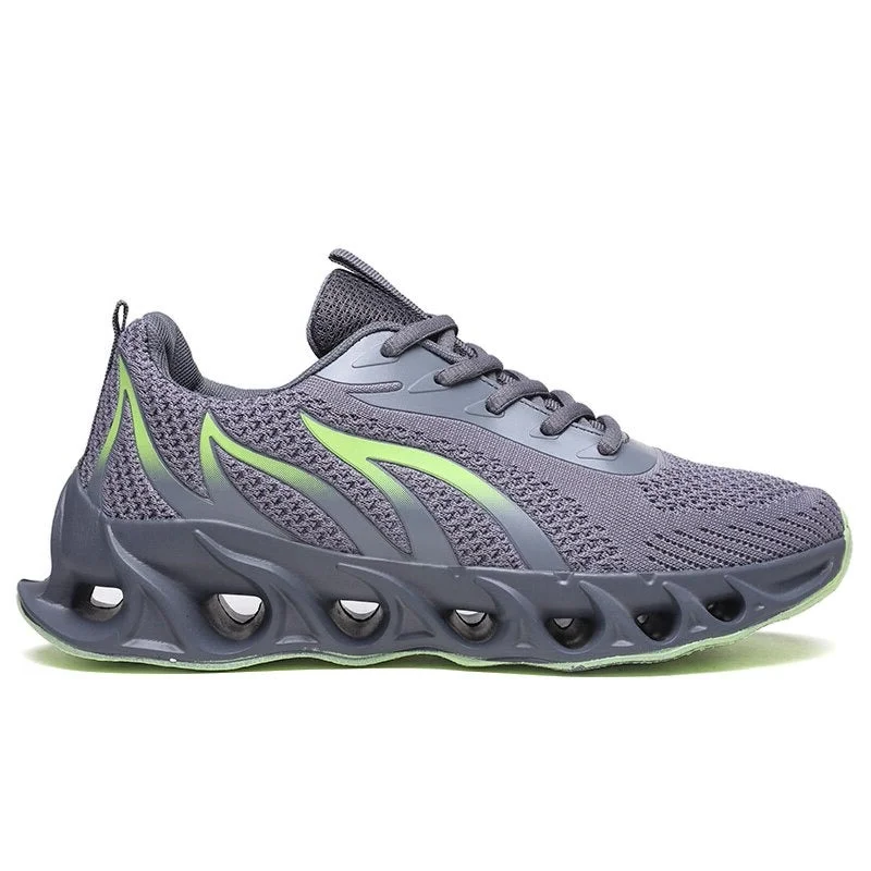Men's orthopedic walking and running shoes with arch support, featuring a wide round toe and slip-resistant outsole.
