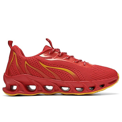 Men's orthopedic walking and running shoes with arch support, featuring a wide round toe and slip-resistant outsole.