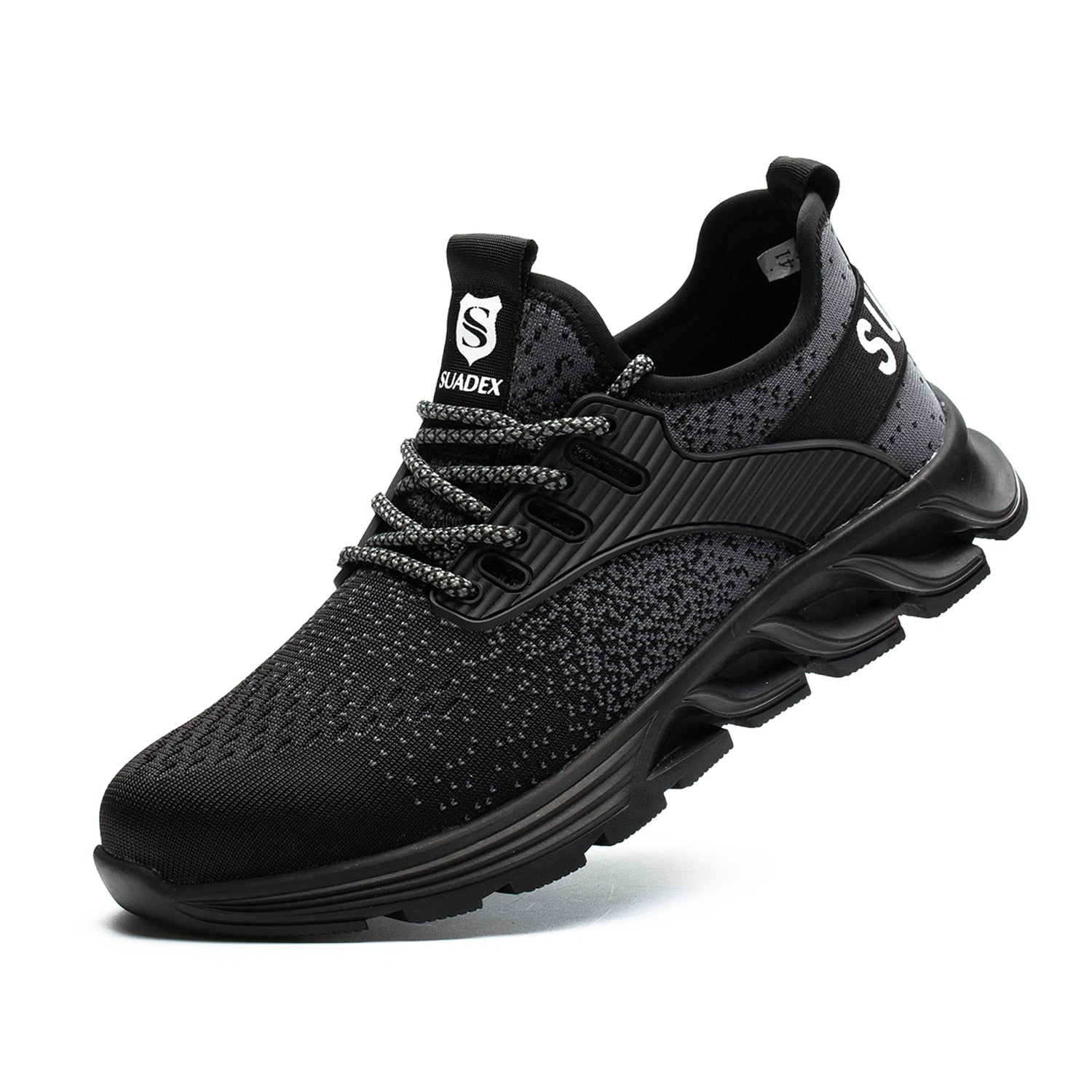 Men's Steel Toe Safety Boots - Black Lightweight Comfort - Lexians