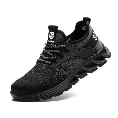 Men's Steel Toe Safety Boots - Black Lightweight Comfort - Lexians