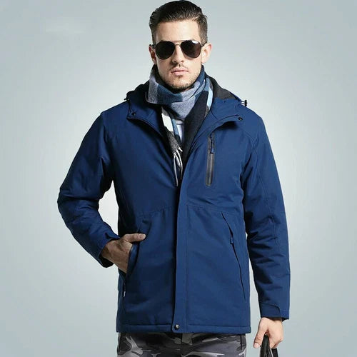 Men's Weatherproof Spring Parka - elegant, durable design; hooded, zipped pockets, versatile colors, suitable for cold weathe