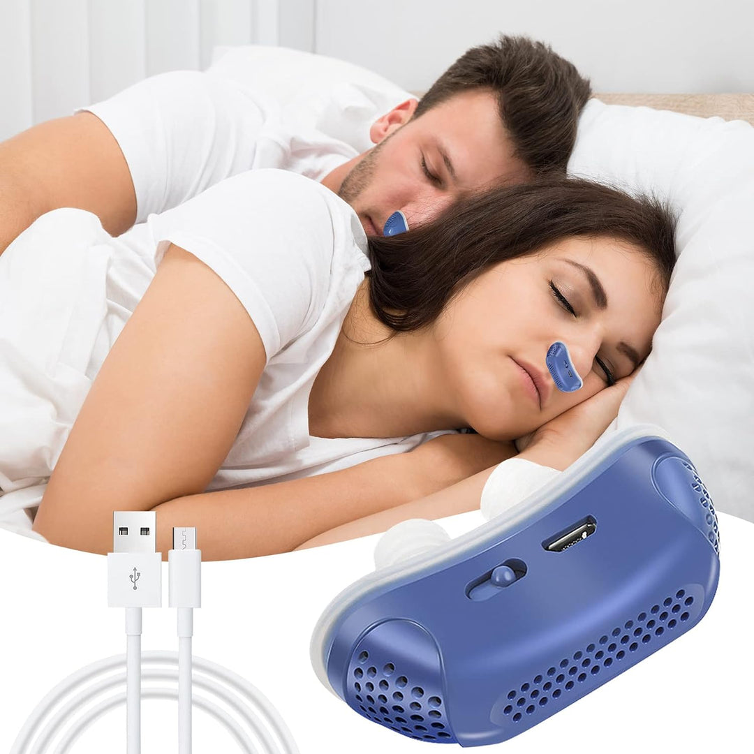 Enjoy quiet nights with this portable anti-snoring aid. Micro CPAP sleep apnea device for comfortable, restful travel.