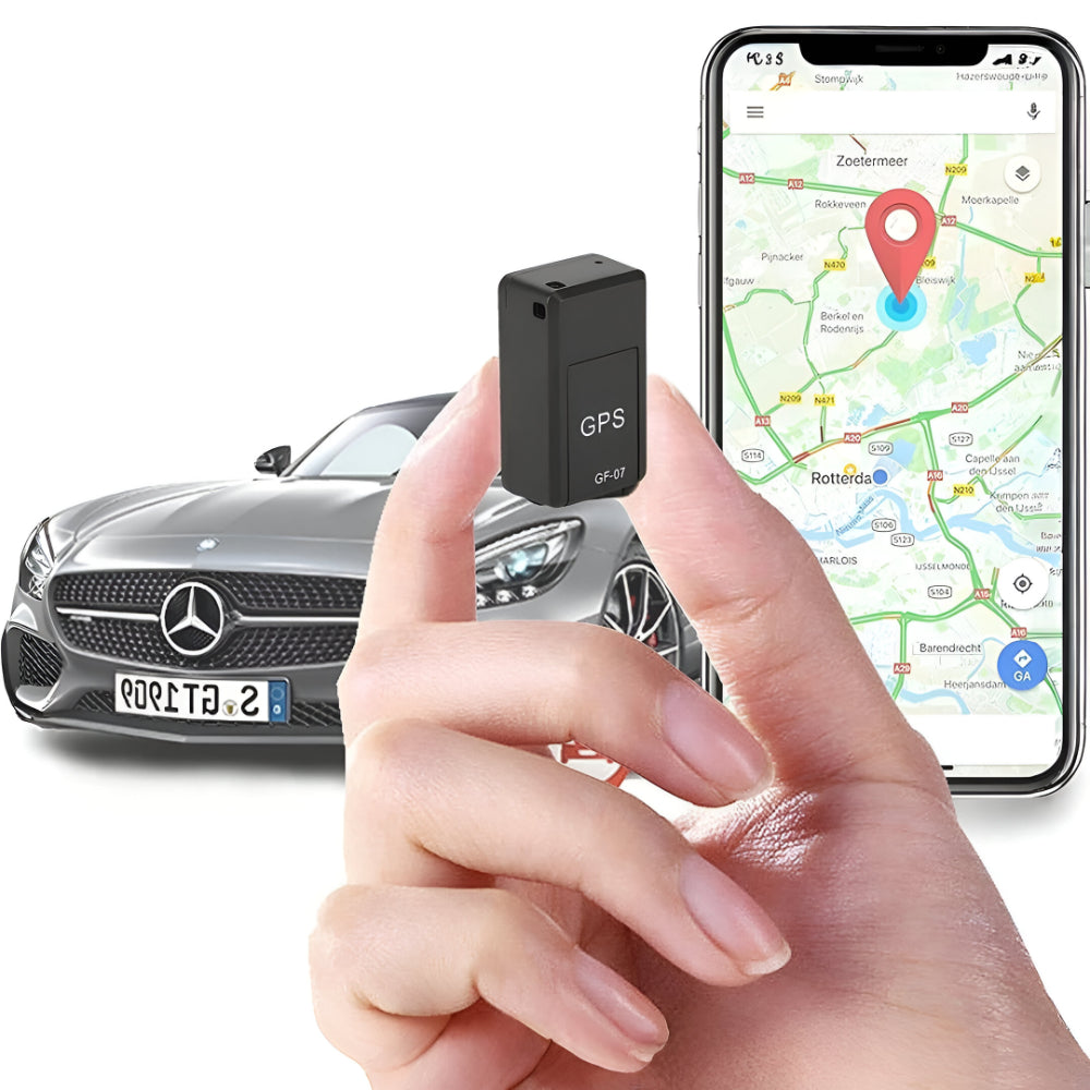 Discreet mini GPS tracker for car security, asset protection, and real-time location.