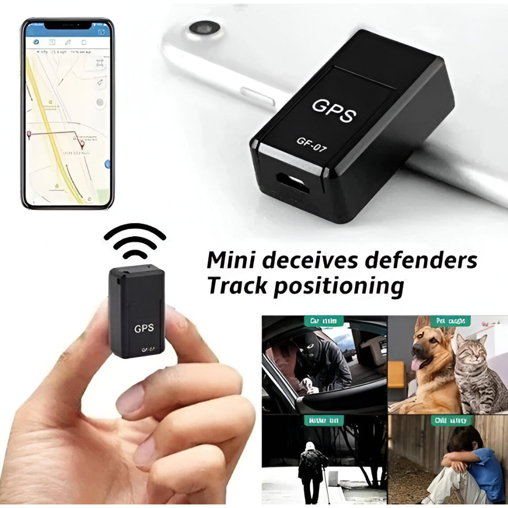 Small magnetic vehicle GPS locator for asset security, anti-theft, and personal safety.