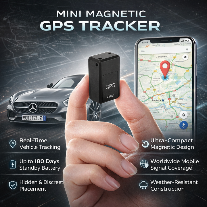Anti-theft magnetic GPS tracker for vehicles, ensuring real-time asset security & location.