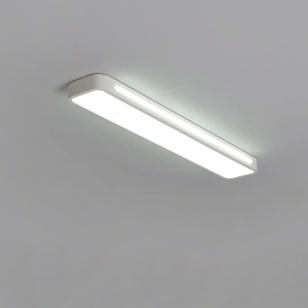 "Minimalist Nordic long LED ceiling light with sleek black finish and modern design for elegant interior lighting"