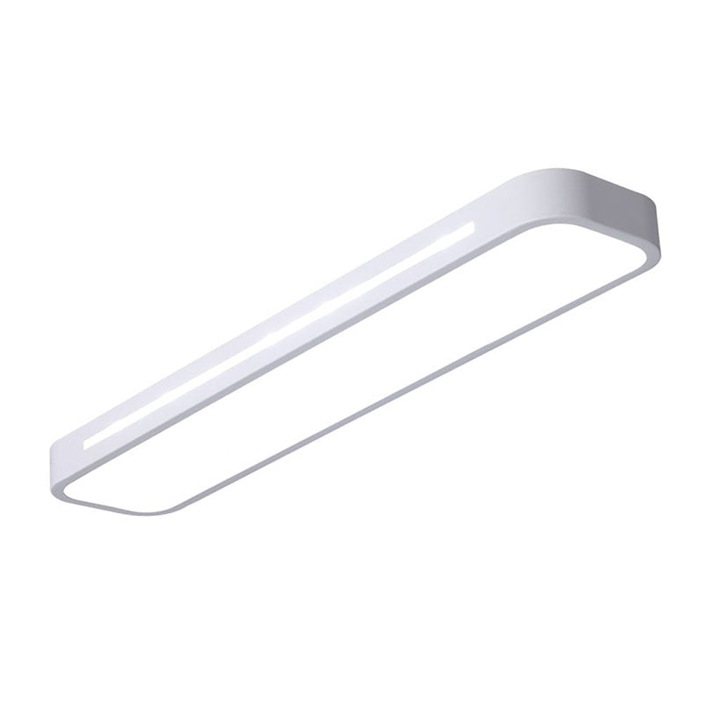 "Minimalist Nordic long LED ceiling light with sleek black finish and modern design for elegant interior lighting"