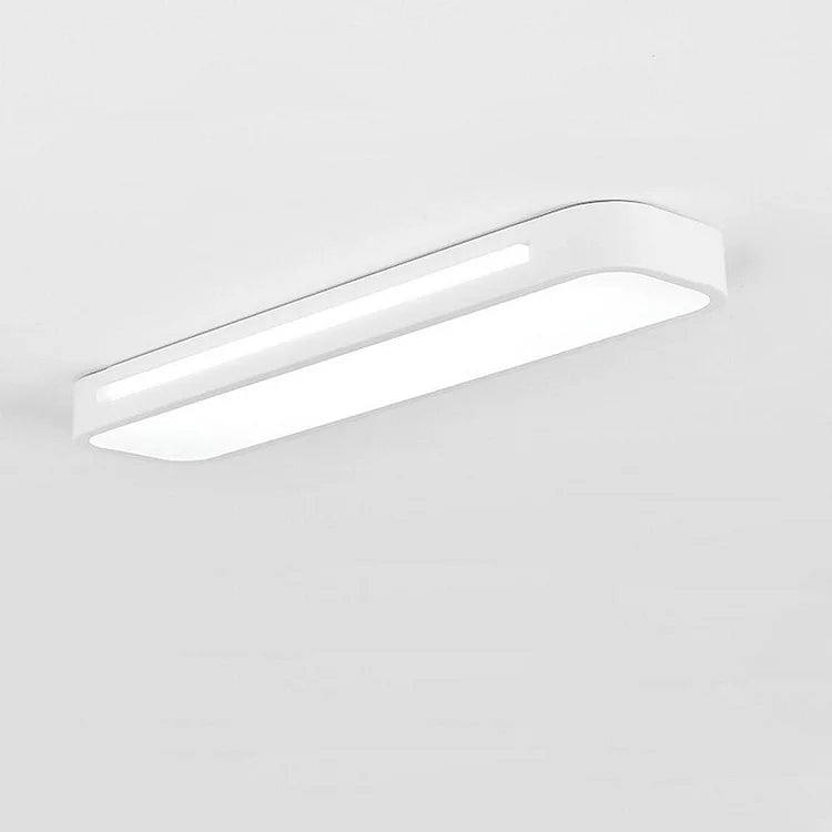 "Minimalist Nordic long LED ceiling light with sleek black finish and modern design for elegant interior lighting"