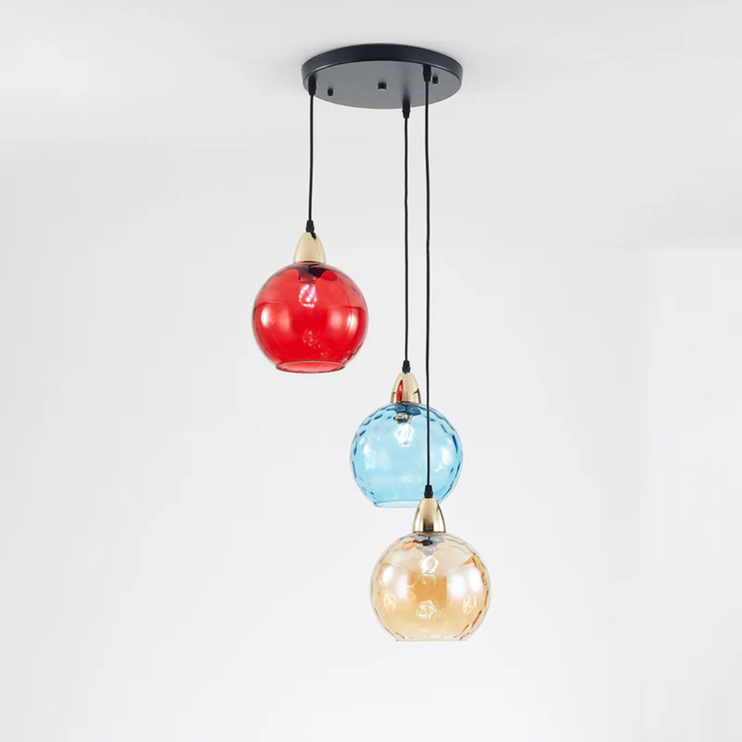 Living room 3-light ceiling lamp, a sophisticated modern LED fixture.