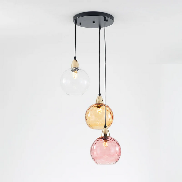 Bedroom modern cluster pendant, providing unique and soft lighting.