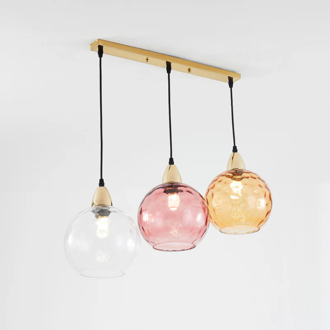 Sleek modern cluster lamp, a statement LED fixture for indoor lighting.