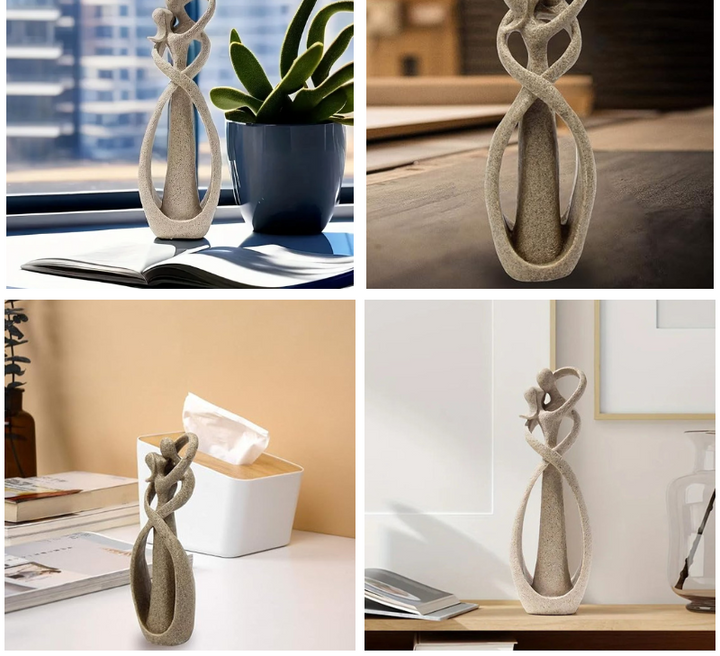 Striking abstract love sculpture, a modern decorative figurine & unique gift for any special occasion.