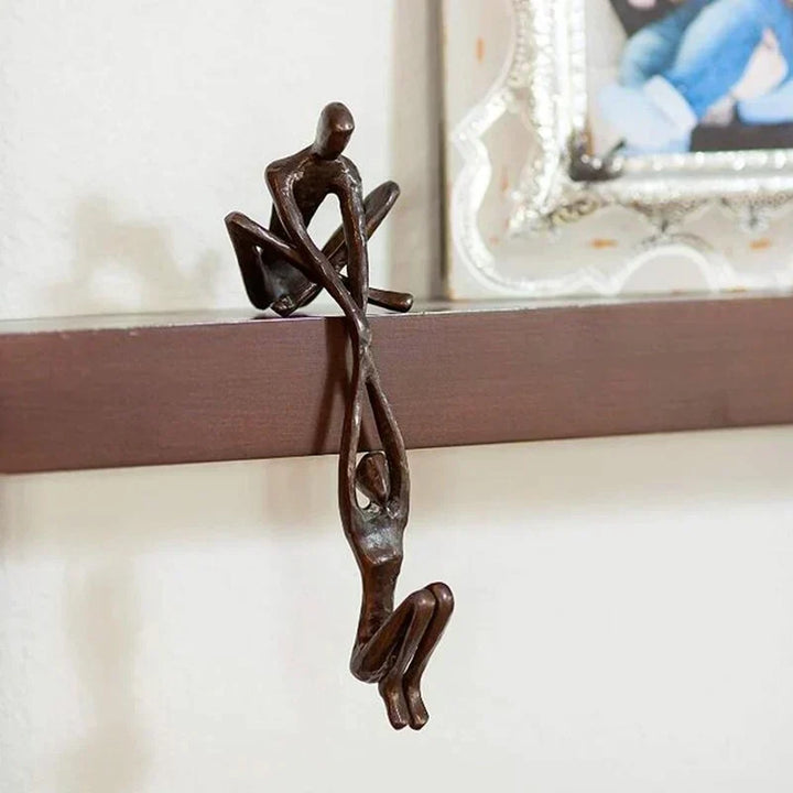 Meaningful modern sculpture for home decor. Represents eternal love, strength & unity. Perfect gift.