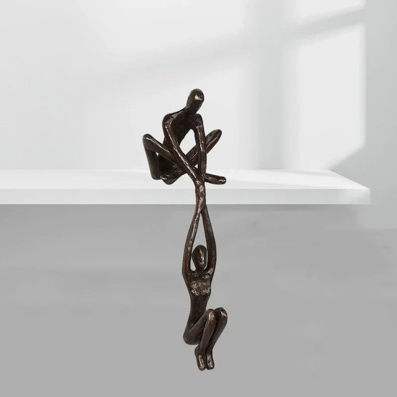 Contemporary tabletop accent figurine, symbolizing eternal love, strength, and relationship unity.