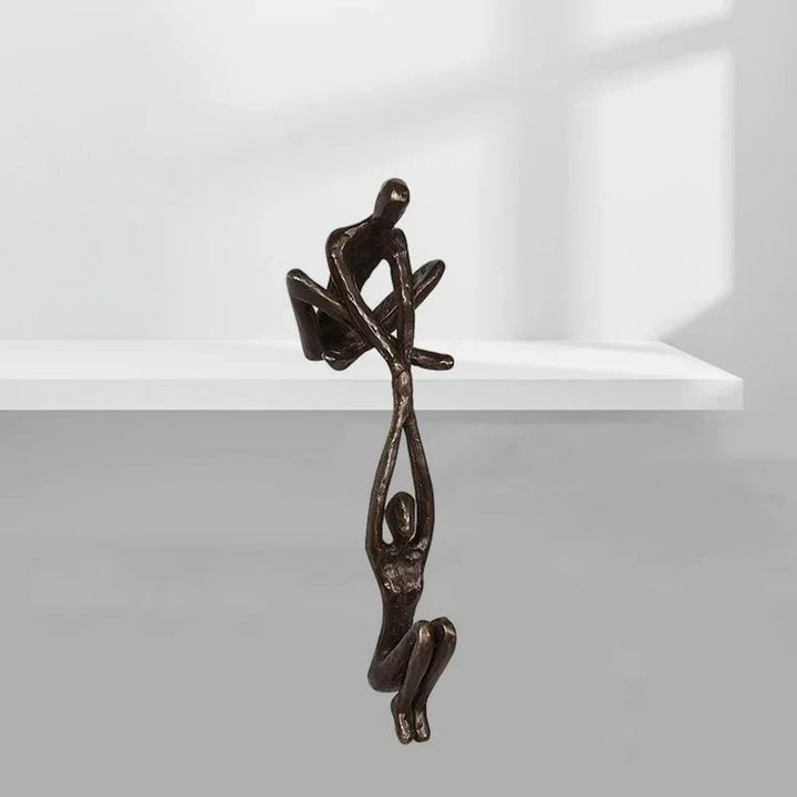 Contemporary tabletop accent figurine, symbolizing eternal love, strength, and relationship unity.
