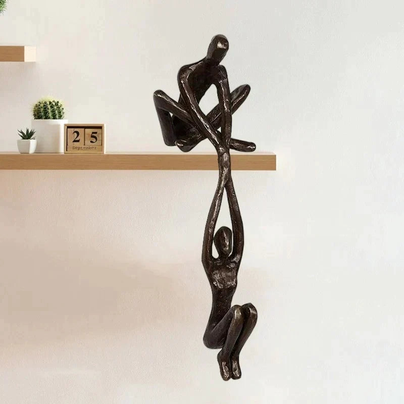 Abstract sculpture, a modern home decor gift. Embodies eternal love, strength, and powerful unity.