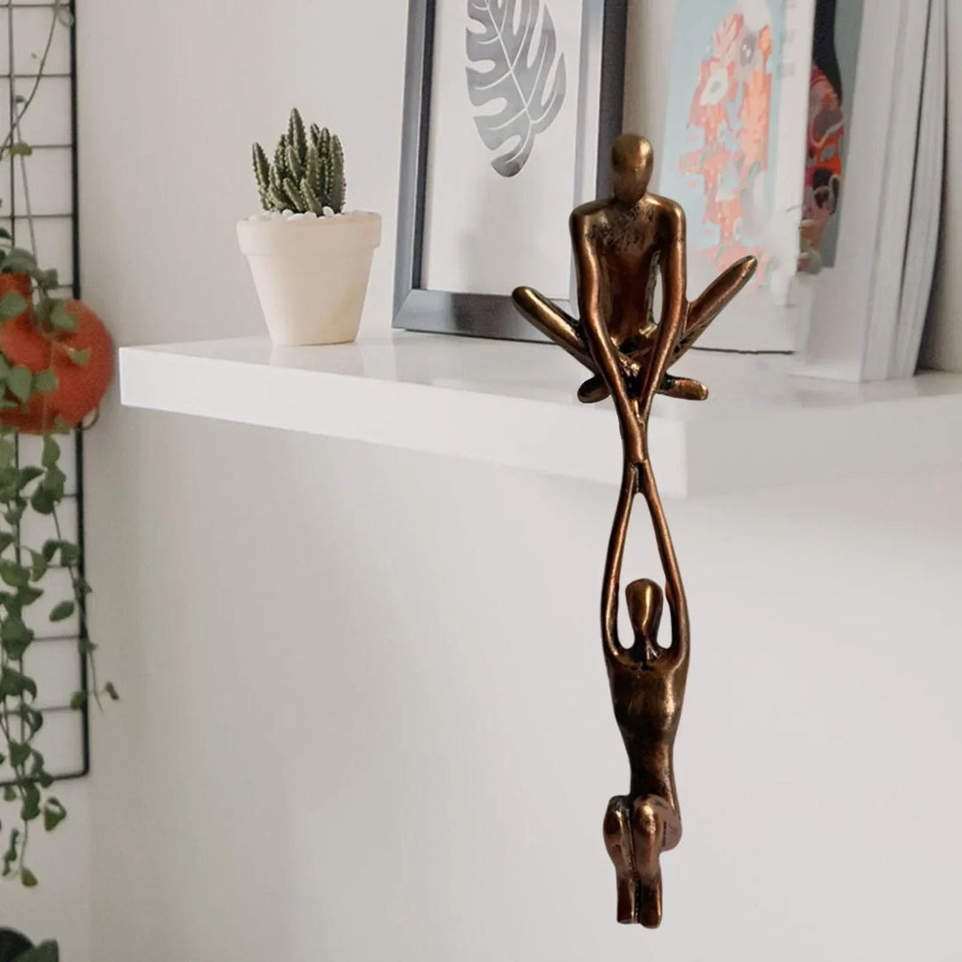 Elegant, modern sculpture in abstract design. Represents eternal love, strength, and unity in home decor.