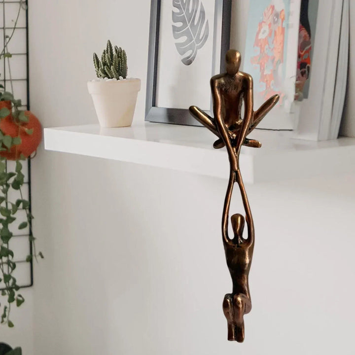 Elegant, modern sculpture in abstract design. Represents eternal love, strength, and unity in home decor.