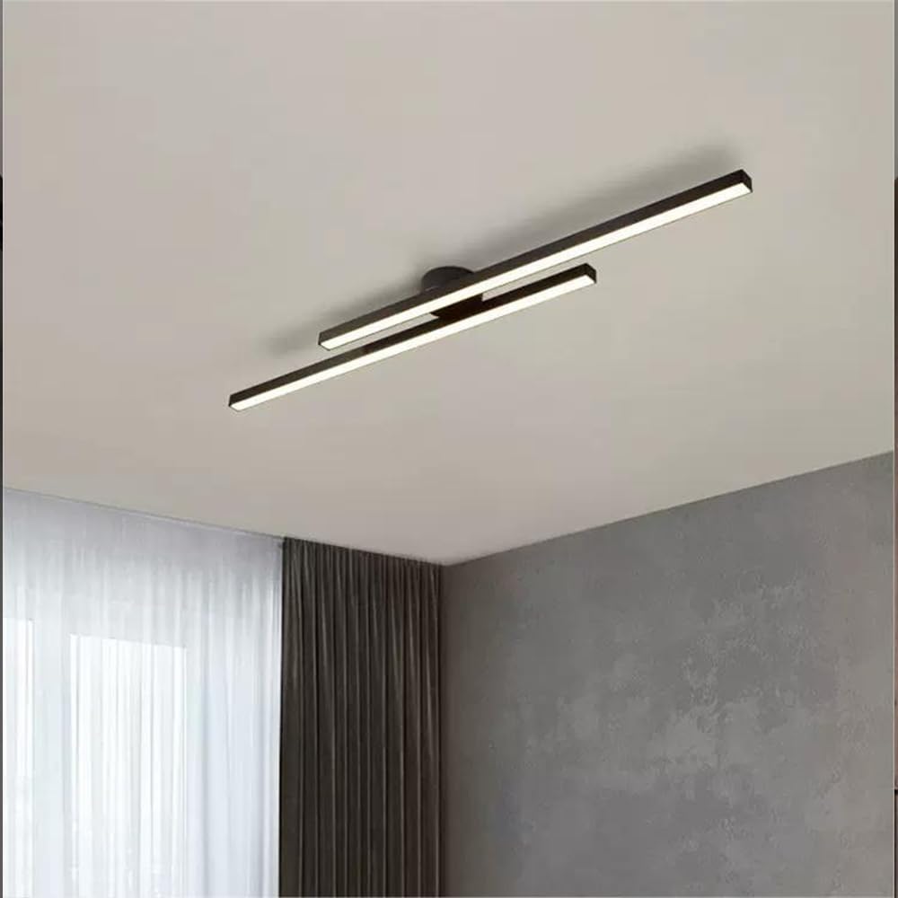 "Modern aluminium semi flush mount LED ceiling light with sleek design, energy-efficient illumination, and multiple finishes.