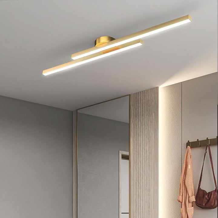 "Modern aluminium semi flush mount LED ceiling light with sleek design, energy-efficient illumination, and multiple finishes.