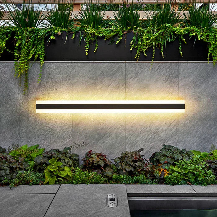 Durable RainGuard LED outdoor wall lamp, weather-resistant exterior light for patios, gardens, and modern home accents.
