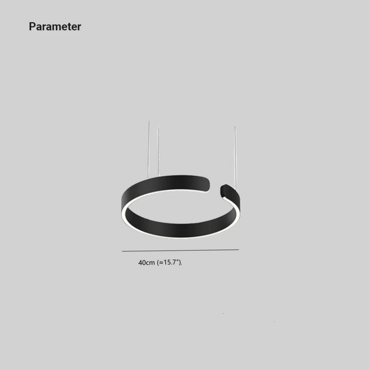 Sleek HaloRing LED pendant light, a modern circular ceiling lamp creating an elegant, soft glow in homes.