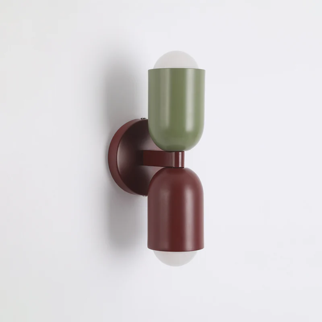 Stylish Colorwave interior lamp. Dual-sided LED lighting creates vibrant home decor in dining rooms.