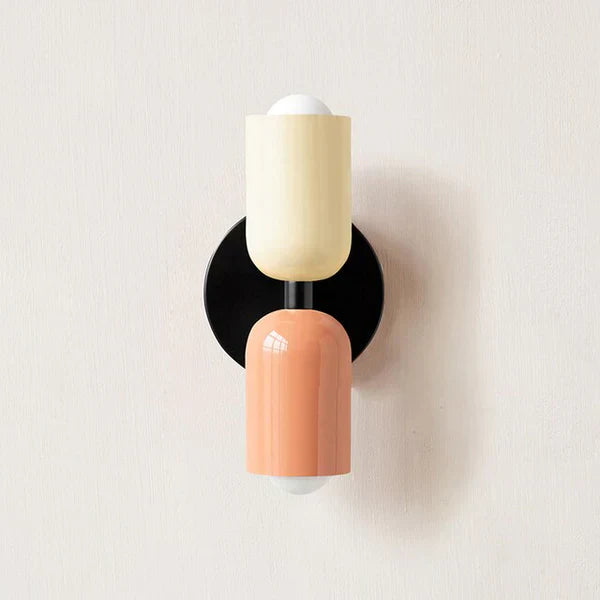 Artistic DualGlow LED wall lamp, adjustable light beam, for modern decor.