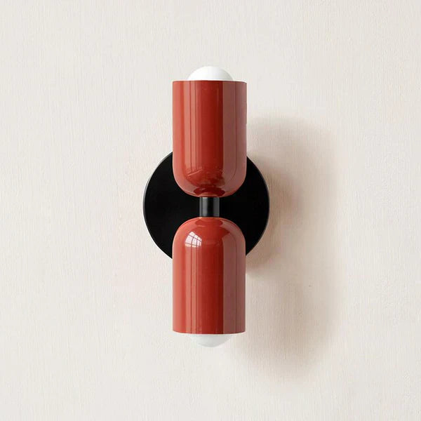 Adjustable modern LED wall lamp, black finish, ideal for interior home decor.