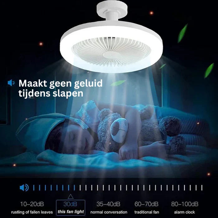 Dimmable LED ceiling fan with light, providing optimal airflow and bright illumination for modern homes.
