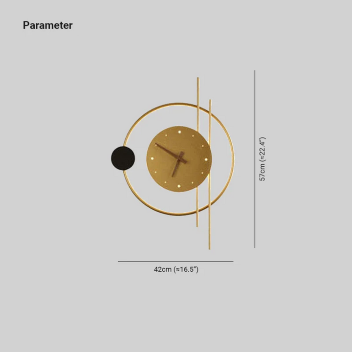 Decorative LED wall clock, modern wall art piece & functional lamp for unique home decor.