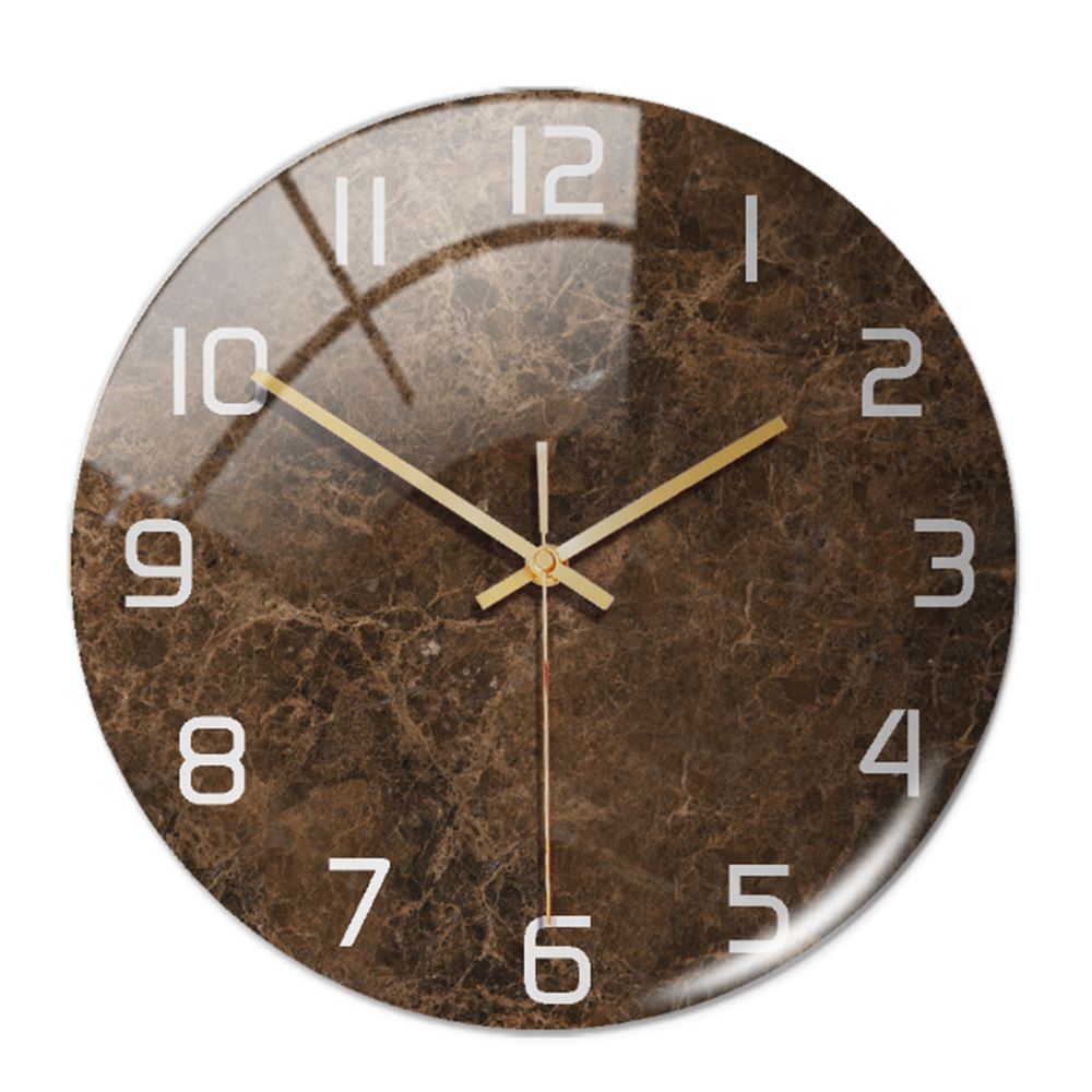 High-quality modern marble wall clock, silent, elevates the aesthetic of any room decor.