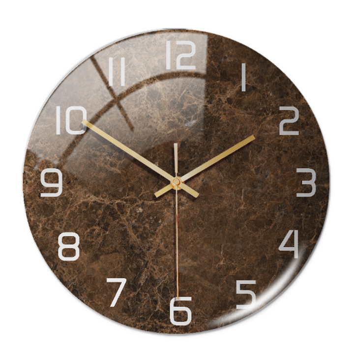 High-quality modern marble wall clock, silent, elevates the aesthetic of any room decor.