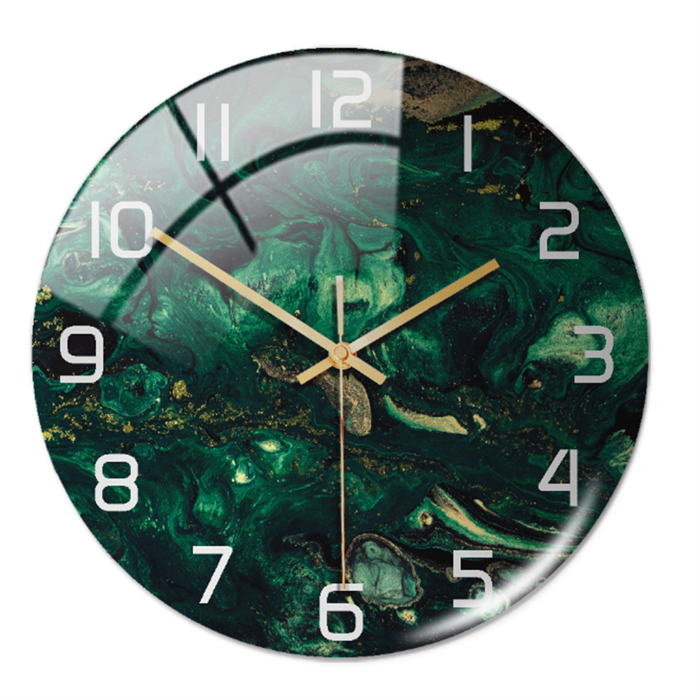 Contemporary marble wall clock, silent movement, perfect for modern home decor.