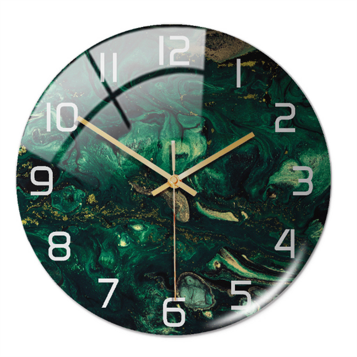 Contemporary marble wall clock, silent movement, perfect for modern home decor.