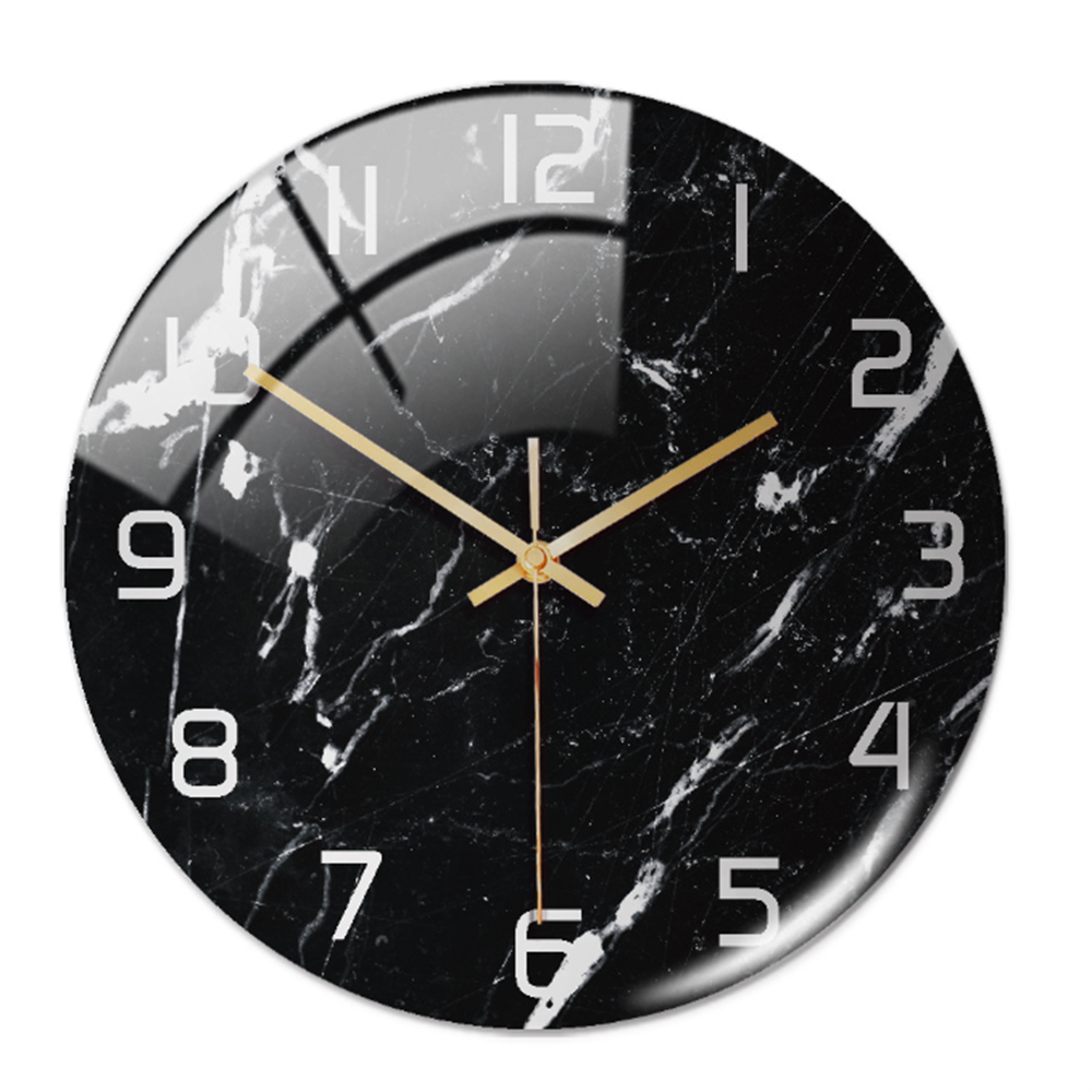 Luxury modern marble wall clock, silent and contemporary, perfect for sophisticated interior design.