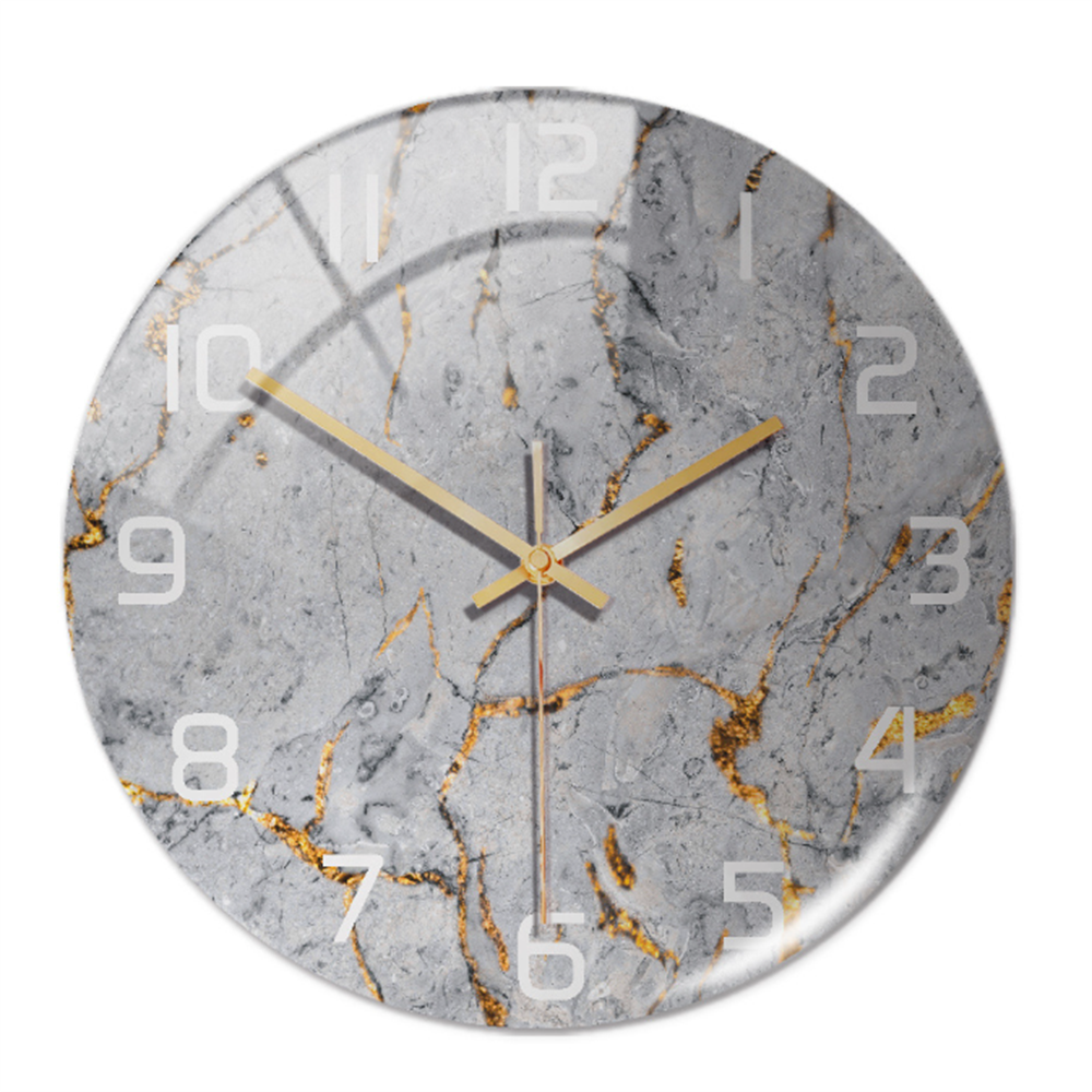 Handcrafted modern marble wall clock, silent, a beautiful and functional piece for home decor.