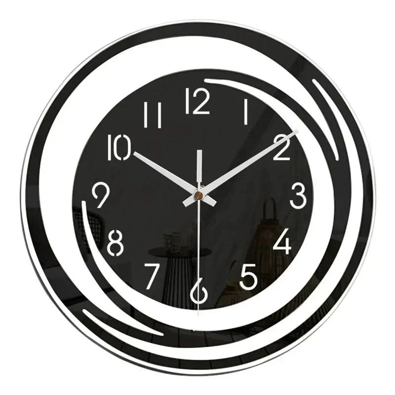 Scandinavian silent wall clock, minimalist design. Perfect for modern bedroom or office decor.