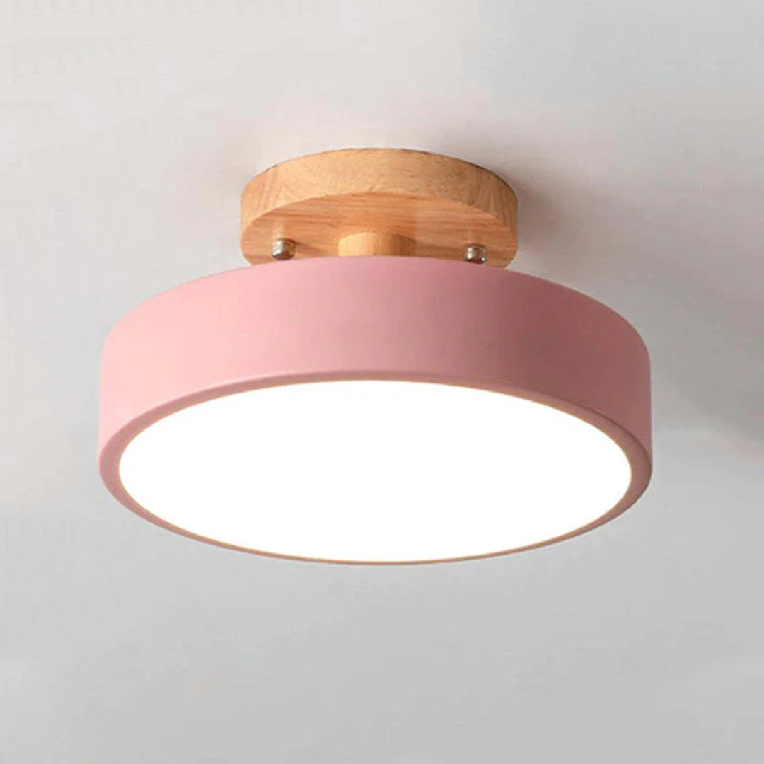 Versatile modern round LED ceiling light, suitable for living, dining, or bedroom ambient light.