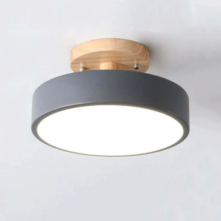 Nova modern round LED ceiling light, adjustable ambiance for energy-efficient home lighting.