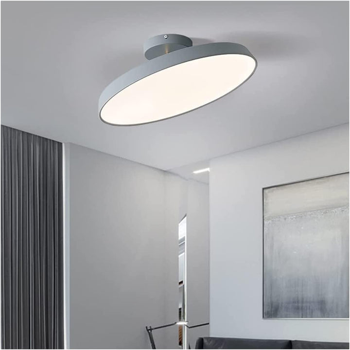 "Modern semi-flush ceiling light with sleek design, adjustable tones, and energy-efficient LED, perfect for any room ambiance
