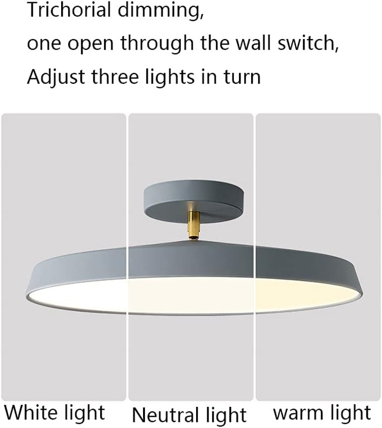 "Modern semi-flush ceiling light with sleek design, adjustable tones, and energy-efficient LED, perfect for any room ambiance